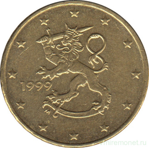 Монета. Финляндия. 10 центов 1999 год.