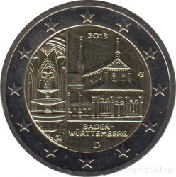 Монета. Германия. 2 евро 2013 год. Баден - Вюртемберг (G).