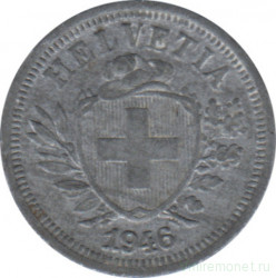 Монета. Швейцария. 1 раппен 1946 год.