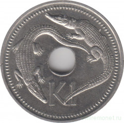 Монета. Папуа - Новая Гвинея. 1 кина 1998 год.