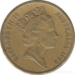Монета. Австралия. 2 доллара 1990 год.
