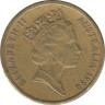 Монета. Австралия. 2 доллара 1990 год. ав.