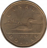 Монета. Канада. 1 доллар 1987 год. ав.