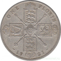 Монета. Великобритания. 1 флорин (2 шиллинга) 1921 год.