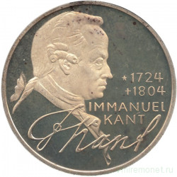Монета. ФРГ. 5 марок 1974 год. 250 лет со дня рождения Иммануила Канта. Пруф.