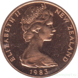 Монета. Новая Зеландия. 2 цента 1983 год.