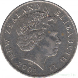 Монета. Новая Зеландия. 50 центов 2001 год.