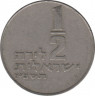 Монета. Израиль. 1/2 лиры 1967 (5727) год. ав.