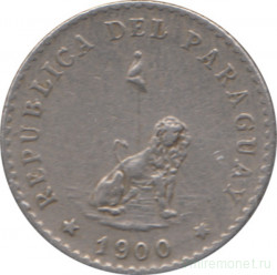 Монета. Парагвай. 10 сентаво 1900 год.
