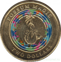 Монета. Австралия. 2 доллара 2017 год. Волшебный опоссум.