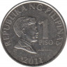 Монета. Филиппины. 1 песо 2011 год. ав.