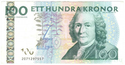 Банкнота. Швеция. 100 крон 2002 год. Тип 65а.
