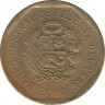 Монета. Перу. 10 сентимо 2010 год. ав.