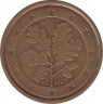 Монета. Германия. 2 цента 2002 год. (J). ав.