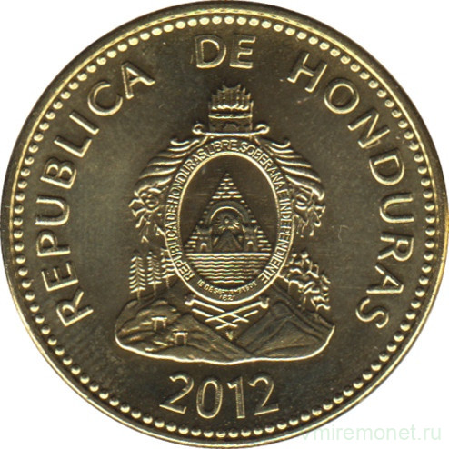 Монета. Гондурас. 5 сентаво 2012 год.