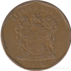 Монета. Южно-Африканская республика (ЮАР). 20 центов 1998 год.