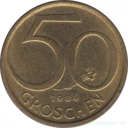 Монета. Австрия. 50 грошей 1984 год.