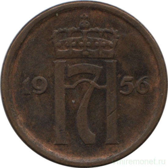 Монета. Норвегия. 1 эре 1956 год.