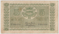 Банкнота. Финляндия. 5 марок 1922 год.