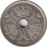 Монета. Дания. 2 кроны 2005 год. ав.