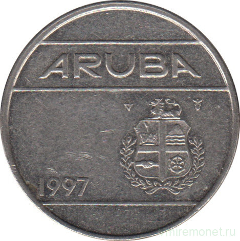 Монета. Аруба. 25 центов 1997 год.