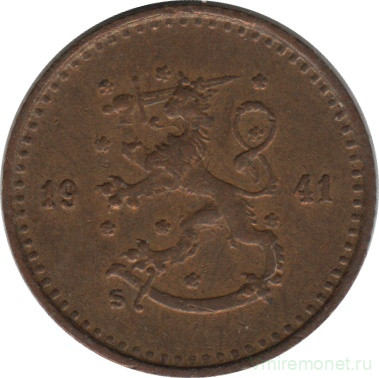 Монета. Финляндия. 25 пенни 1941 год.