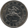 Монета. Литва. 1 лит 2010 год. Грюнвальдская битва, 600 лет. (Жальгирис) рев