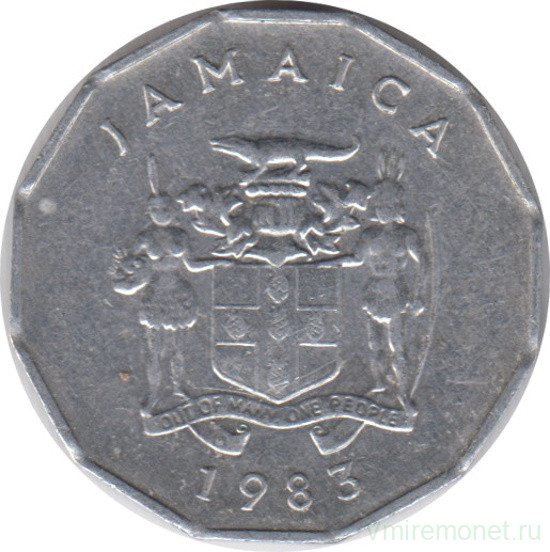 Монета. Ямайка. 1 цент 1983 год.
