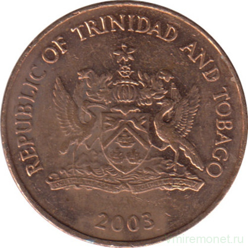 Монета. Тринидад и Тобаго. 1 цент 2003 год.