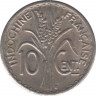 Монета. Французский Индокитай. 10 сантимов 1941 год. рев.