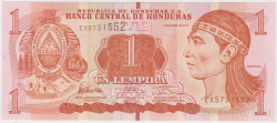 Банкнота. Гондурас. 1 лемпира 2012 год. Тип 96.