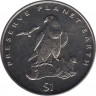 Монета. Эритрея. 1 доллар 1996 год. Берегите Землю! Средиземноморский сокол. ав.