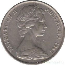 Монета. Австралия. 10 центов 1968 год.