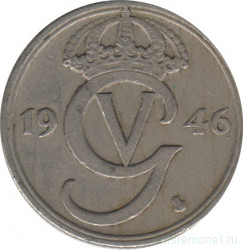 Монета. Швеция. 50 эре 1946 год.