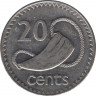 Монета. Фиджи. 20 центов 1995 год. рев.