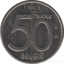Монета. Бельгия. 50 франков 1998 год. BELGIE.