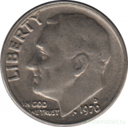 Монета. США. 10 центов 1970 год. Монетный двор D. 