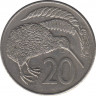 Монета. Новая Зеландия. 20 центов 1984 год. рев.
