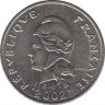 Монета. Французская Полинезия. 10 франков 2002 год. ав.