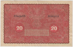 Банкнота. Польша. 20 польских марок 1919 год. Тип 26.