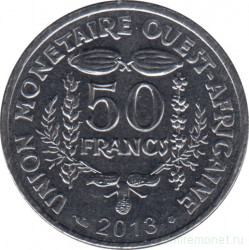 Монета. Западноафриканский экономический и валютный союз (ВСЕАО). 50 франков 2013 год.