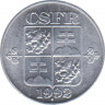 Монета. Чехословакия. 10 геллеров 1992 год. ав.