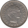 Монета. Колумбия. 10 сентаво 1971 год. Аверс - разрыв в надписи. ав.