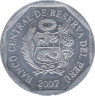 Монета. Перу. 5 сентимо 2007 год. Алюминий. ав.
