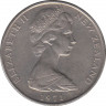 Монета. Новая Зеландия. 50 центов 1971 год. ав.