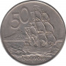 Монета. Новая Зеландия. 50 центов 1971 год. рев.