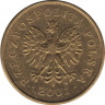 Монета. Польша. 2 гроша 2001 год. ав.