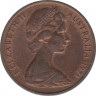 Монета. Австралия. 1 цент 1971 год. ав.