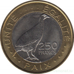Монета. Джибути. 250 франков 2012 год.