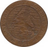 Монета. Нидерланды. 2.5 цента 1881 год. ав.